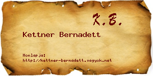 Kettner Bernadett névjegykártya